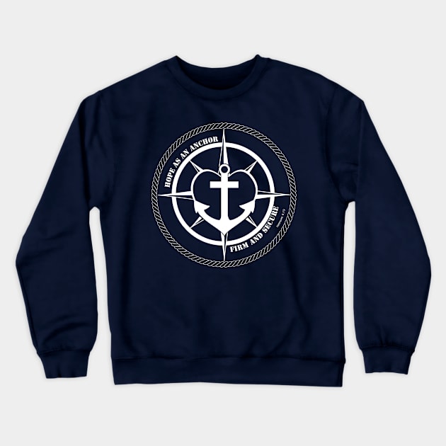 Hope as an Anchor (inverted) Crewneck Sweatshirt by StudioBlueFox